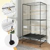 Coucheta 66" Large Parrot Cage - Heavy-Duty Metal Construction with Storage Shelf for Mid-Sized Parrots like Cockatiels, Conures - 4 of 4