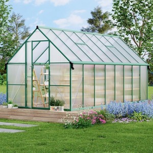 Greenhouse for Outdoors, Heavy-Duty Walk-In Greenhouse Kit with Quick Setup Frame, Roof Vent & Reinforced Structure for Garden Backyard - 1 of 4