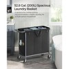SONGMICS Laundry Basket with Wheels, Rolling Laundry Hamper, Removable Liner, Steel Frame with Handle, Blanket Storage - 2 of 4