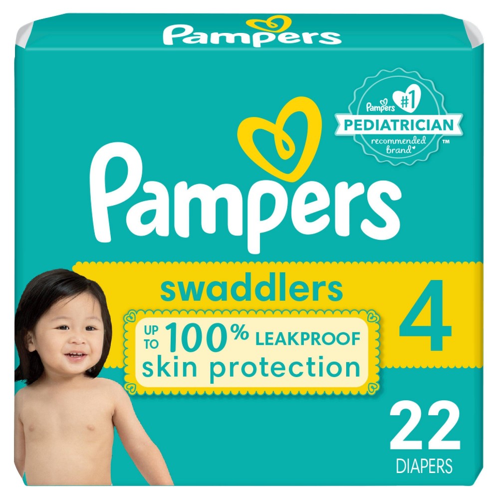 Pampers Swaddlers Active Baby Diapers Jumbo Pack - Size 4 - 22ct