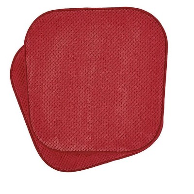 Memory Foam Chair Cushion - Great for Dining, Kitchen, and Desk Chairs -  Machine Washable Pad with Ties and Nonslip Back by Lavish Home (Platinum)