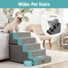 5-Tier Widened Support Pet Stairs, Non-Slip Foldable Dog Steps for Bed & Couch with Removable Cover - 4 of 4