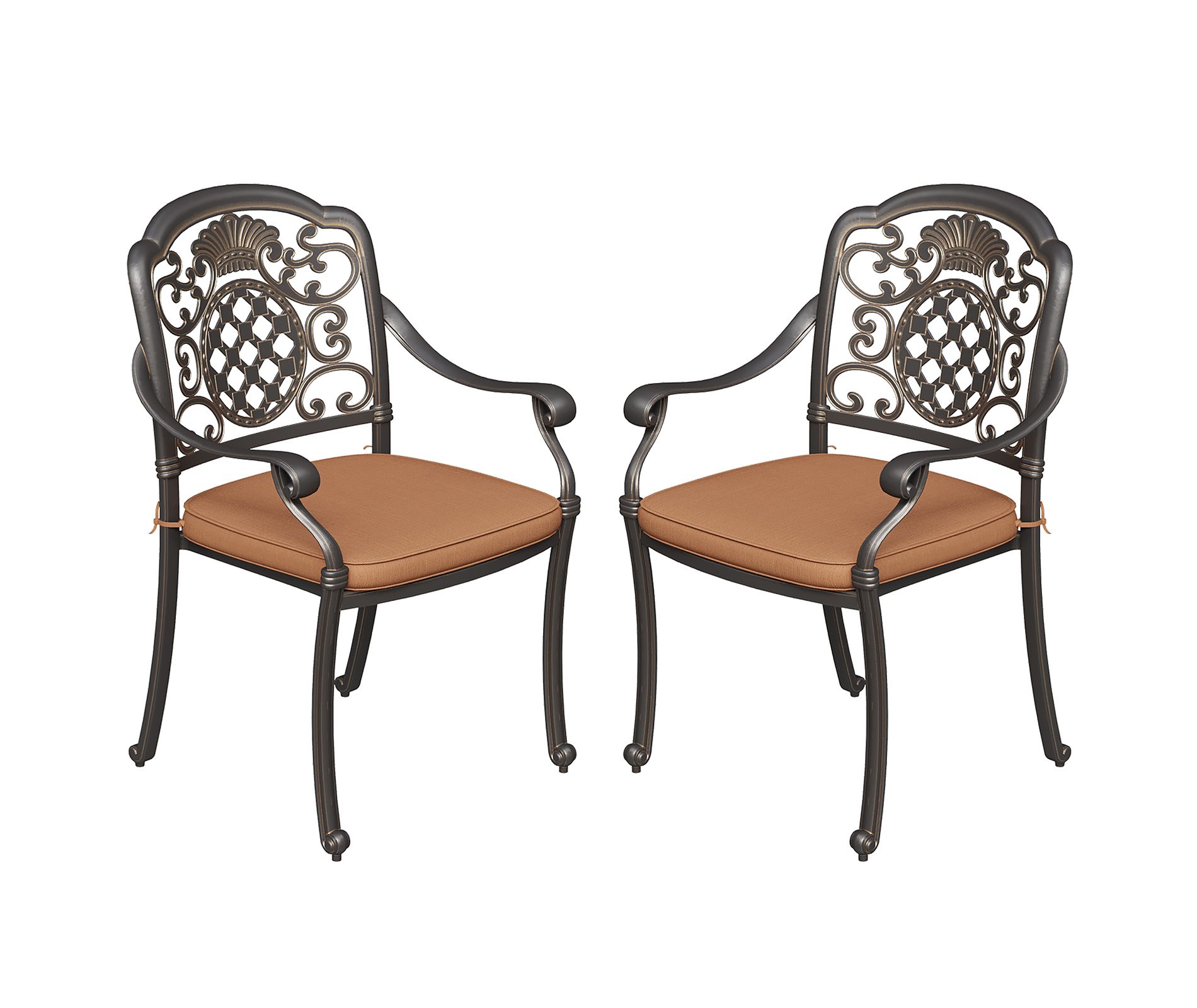 COZONY Patio Chair Set with Cushions, All-Weather Outdoor Dining Chairs, Cast Aluminum Garden Seating for Deck Backyard