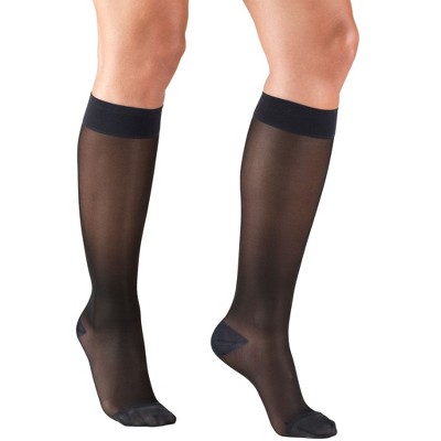 Truform Sheer Compression Stockings, 15-20 mmHg, Women's Knee High Length, 20 Denier
