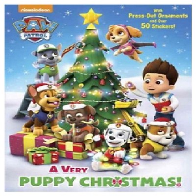 A Very Puppy Christmas! (Paw Patrol) - (Color Plus Cardstock and Stickers) by  Golden Books (Paperback)