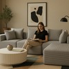 ModernLuxe Compressed Sectional Sofa, Upholstered Legless Magic Cube Sofa Couch - 2 of 4