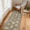 Modern Area Rug Elegant Floral Durable Stain-Resistant Fabric Washable Waterproof Perfect Rug for Living Room Bedroom - 4 of 4