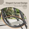 CAVINAS 2/3-Seat Patio Swing Chair,Outdoor Porch Swing with Adjustable Canopy and Steel,Outdoor Swing for Poolside,Backyard,Garden,Deck,Brown - 4 of 4