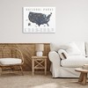 Stupell Industries National Parks United States Adventure Map Blue White Canvas Art - 3 of 4