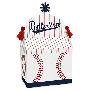 Big Dot of Happiness Batter Up - Baseball - Treat Box Party Favors - Baby Shower or Birthday Party Goodie Gable Boxes - Set of 12 - 1 of 4