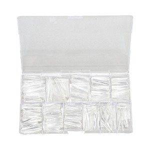 Unique Bargains Women's Trapezoid Fake Nails Clear 1 Set - 1 of 4