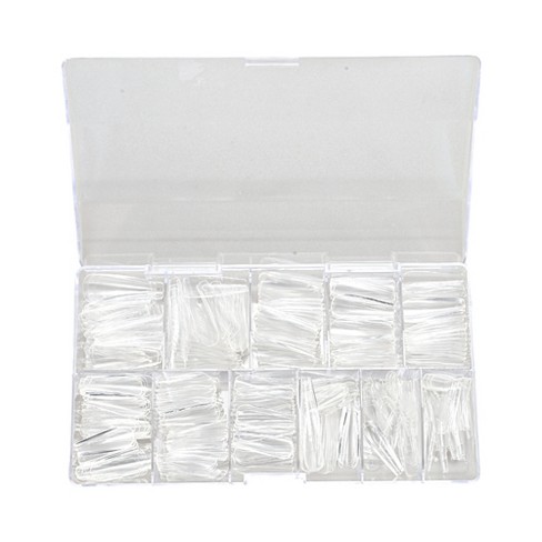 Unique Bargains Women's Trapezoid Fake Nails Clear 1 Set - image 1 of 4