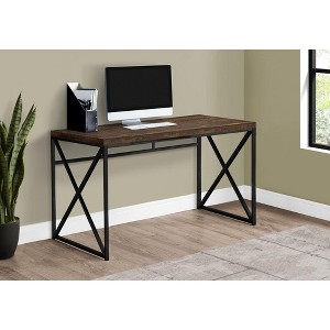 PAGED 47" L Computer Desk, Simple Modern Home Office Desk with 3 Storage Drawers and V-Shaped Metal Base for Study, Office - 1 of 4