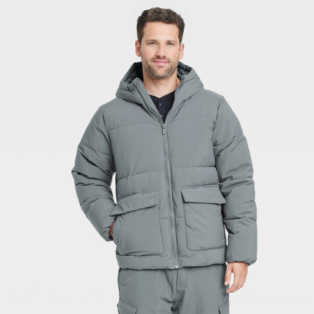 Men's Heavy Puffer Jacket - All In Motion™ Gray L