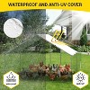 Metal Chicken Coop with Spire Roof, Outdoor Walk-In Chicken Run with Waterproof UV Cover, Heavy Duty Hen House for Backyard, Farm, 9.8' x 6.5' x 6.5' - 4 of 4
