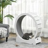 PawHut Cat Running Wheel, Cat Tree with Carpet Runway Cat Exercise Wheel with Brake Cat Tower Pet Furniture for Kittens - 3 of 4