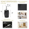 Evideco French Home Goods Geometric Stoneware Soap Dispenser, 11 fl oz - Diamond Design with Chromed Pump, Ideal for Kitchen or Bathroom - 3 of 4
