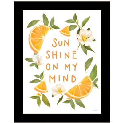 HomeRoots Sun Shine on My Mind Black Framed Print Wall Art