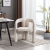 KTMBDW Modern Accent Chair Set of 2, Upholstered Barrel Chairs, Comfy Side Arm Chairs with 3 Legs for Living Room, Bedroom, Reading - 4 of 4