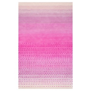 Pink Abstract Tufted Area Rug - (3