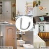Unique Bargains DIY Bathroom Robe Bag Zinc Alloy Hooks Silver Tone 4 Pcs - 4 of 4