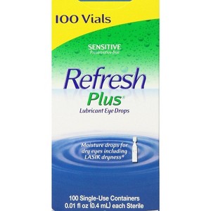 Refresh Plus Lubricant Eye Drops Single Use Containers Dry Eye Relief ...