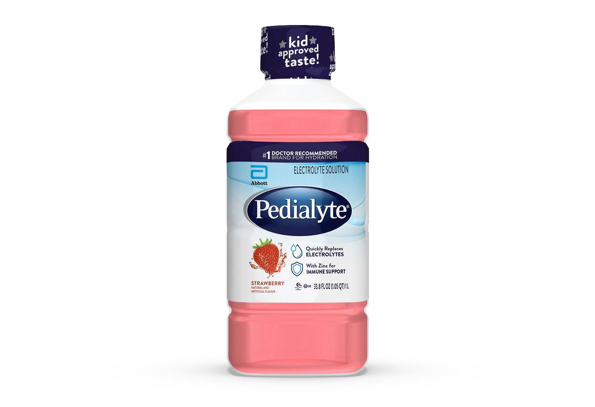Pedialyte Electrolyte Solution Hydration Drink - Strawberry - 33.8 fl oz