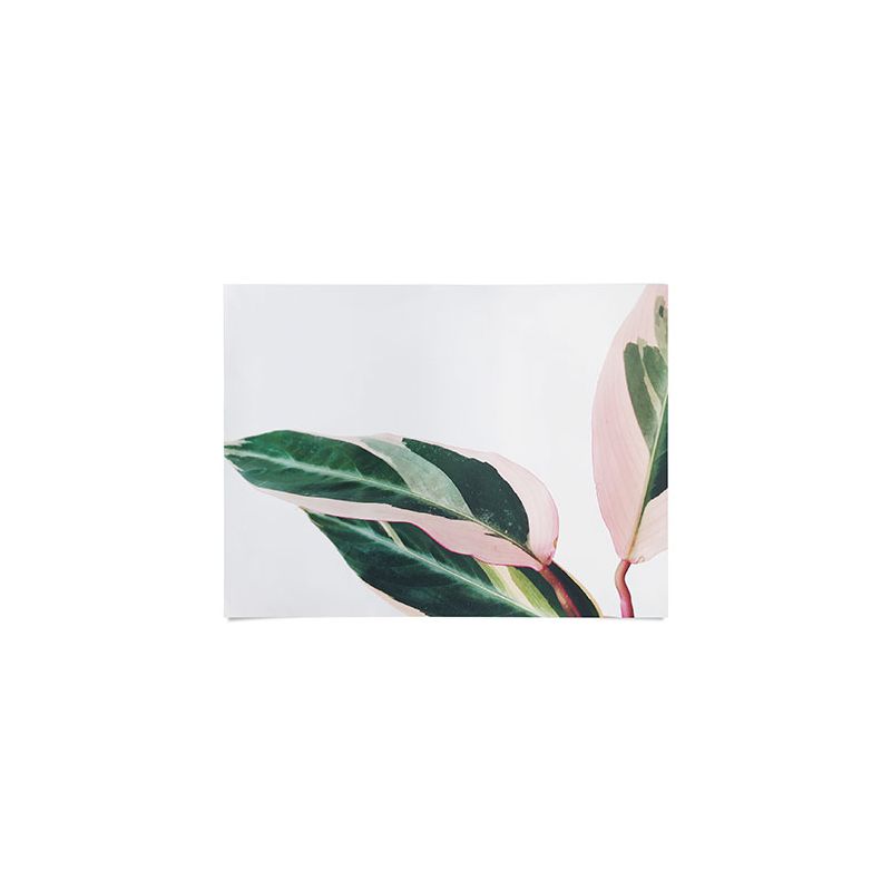 Cassia Beck Pink Leaves II 18" x 24" Unframed Poster - Society6, 1 of 4
