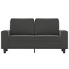 vidaXL 2-Seater Modern Sofa with Sturdy Metal Frame, Dark Gray Microfiber Upholstery, Comfortable Armrests and Back Pillows for Living Room Decor - 3 of 4