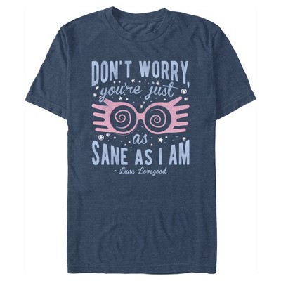 Men's Harry Potter Luna You’re Just As Sane As I Am T-shirt - Navy Blue ...