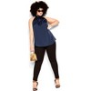 Women's Plus Size Sexy Shine Top - navy | CITY CHIC - 2 of 4