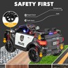 Sandinrayli 12V Police Car Ride on Electric Car for Kids to Drive Battery Powered Ride-on Toys Cop Cars with Remote Control, Black - 4 of 4