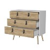 Kumasinova 3-Drawer Dresser,Wood Finish Chest of Drawers with Legs,Modern Storage Dresser,Bedroom and Entryway Furniture,1 Piece,White - 4 of 4