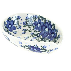 Blue Rose Polish Pottery 89 Vena Small Spoon Rest - 1 of 1