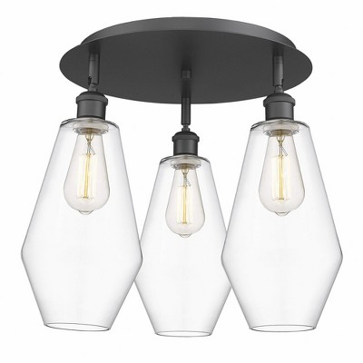 Cindyrella - 3 Light Flush Mount In Industrial Style-14.5 Inches Tall and 18.75 Inches Wide