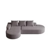 108.5'' Chenille Modern Curved Sectional Sofa with 3 Pillows, Modular Free Combination, and L-Shaped Design - 3 of 4