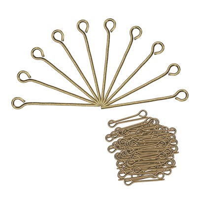 Unique Bargains DIY Craft Necklaces Bracelets Earrings Jewelry Making Iron 21 Gauge Eye Pins 200 Pcs