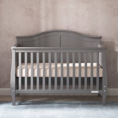 Camden Cool Gray Convertible 4-in-1 Crib with Steel Support