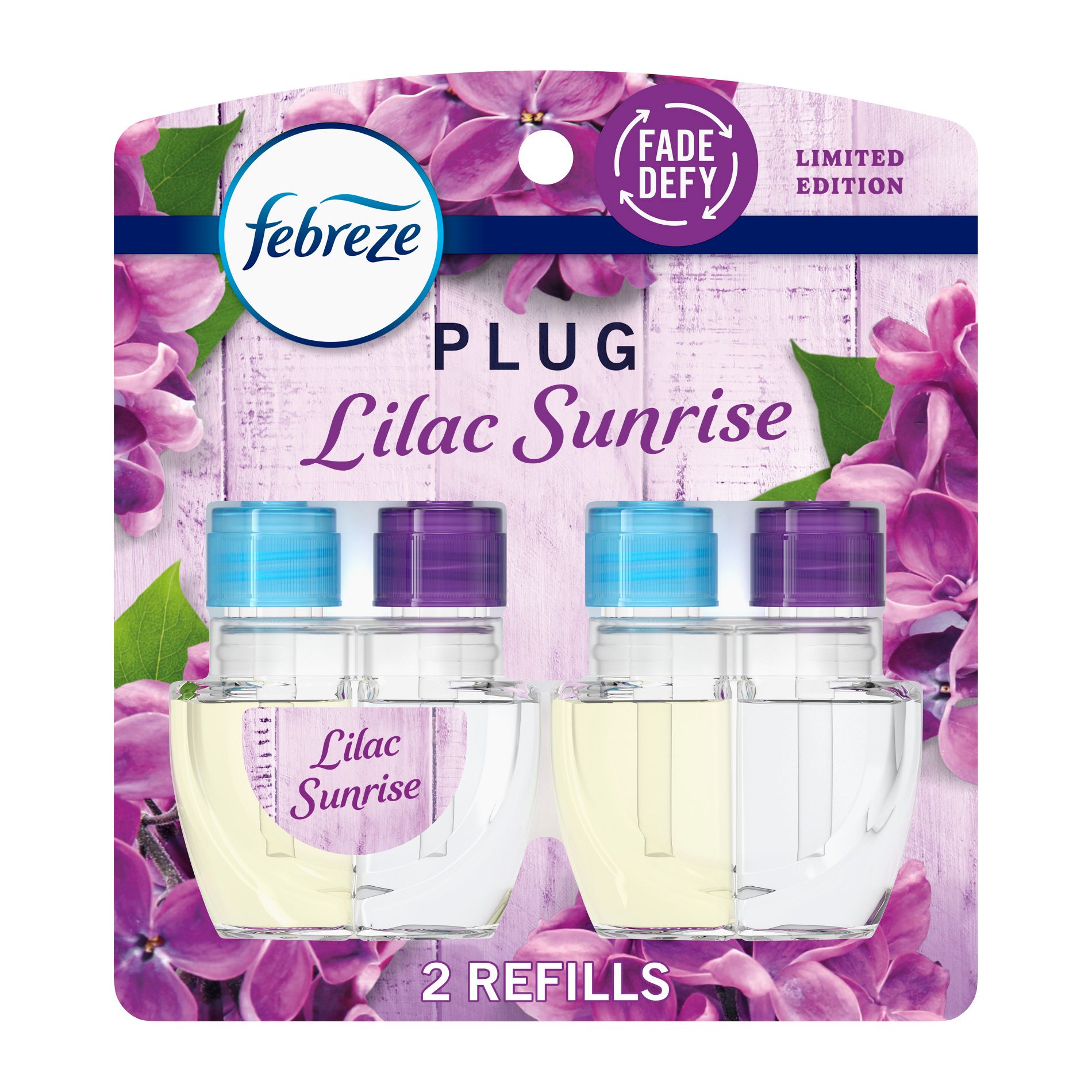 Febreze Plug Dual Air Freshener Refills - Lilac Sunrise - 2ct