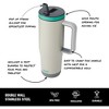 BUILT 40 Ounce Double Wall Stainless Steel Cascade Tumbler with Flip Up Straw Lid and Handle, Hot or Cold Tumbler - 4 of 4