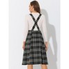 INSPIRE CHIC Women's Vintage Plaid A-Line Tartan Suspender Midi Skirt - 3 of 4