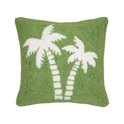 C&F Home 15" x 15" Beachy Palm Trees Hooked Throw Pillow