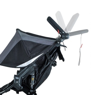Graphite Black Double Jogging Stroller with Swivel Locking Front Wheel