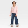 Girls' Relaxed Fit French Terry Zip-Up Hooded Sweatshirt - Cat & Jack™ - 3 of 3