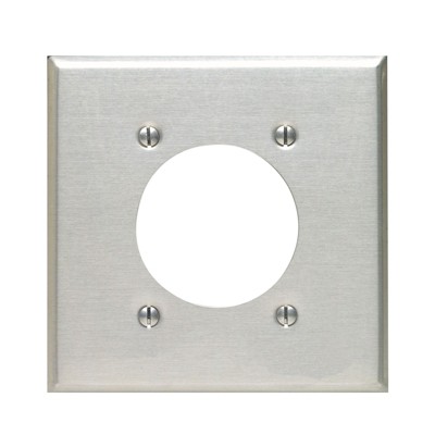 Leviton Silver 1 gang Aluminum Single Outlet Wall Plate 1 pk
