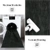 Solid Machine Washable Large Modern Low-Pile Contemporary Non-Slip Indoor Throw Carpet for Home Office & Living Room,Black - 4 of 4