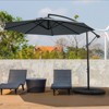 Tangkula 10FT Patio Offset Umbrella 8 Ribs Cantilever Umbrella w/Crank for Poolside Garden - image 3 of 4