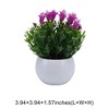 Unique Bargains Artificial Plants Semi-circle Lily Flower Arrangement Plastic 2.76"x2.76"x5.91" 1 Pc - 3 of 4