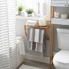 Lohas Collection Mounting Wall Shelf with Bar Towel Holder Brown - Organize It All - 3 of 4