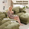 MOONMISS Pelletized velvet U Shape Cloud Couch with 2 Ottomans,3 Seater Comfy Sofa with Bolster Armrest Pillows,sofa for Living Room - 2 of 4